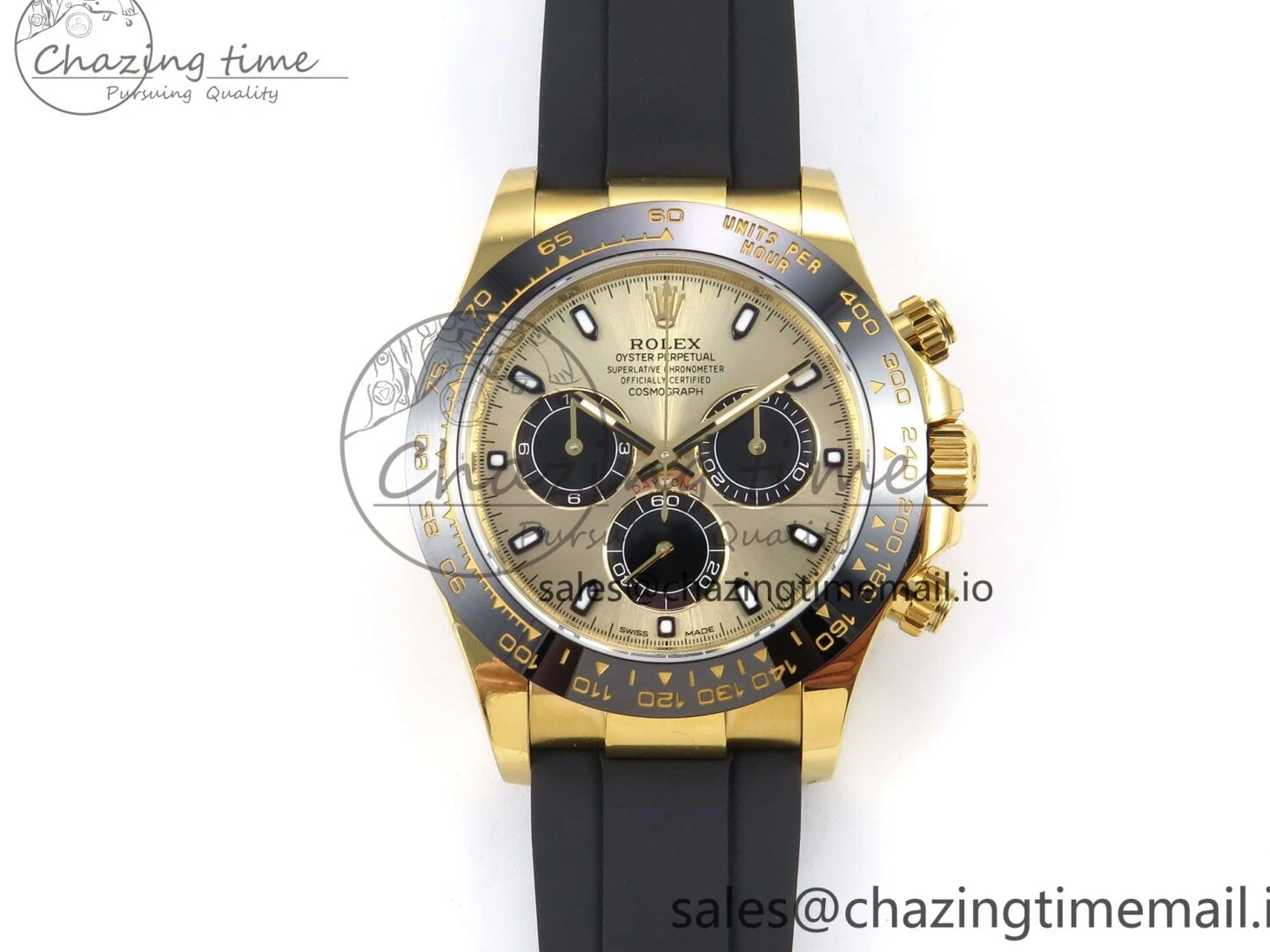 MiroTime 0901 Daytona 116518 VSF 1:1 Best Edition 904L Steel YG Dial on Oysterflex Strap DD Sustainable 1003